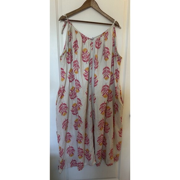 Old Navy Dress Size 3X Floral Pockets Maxi Summer Swing Lightweight Plus Lined - Picture 2 of 8
